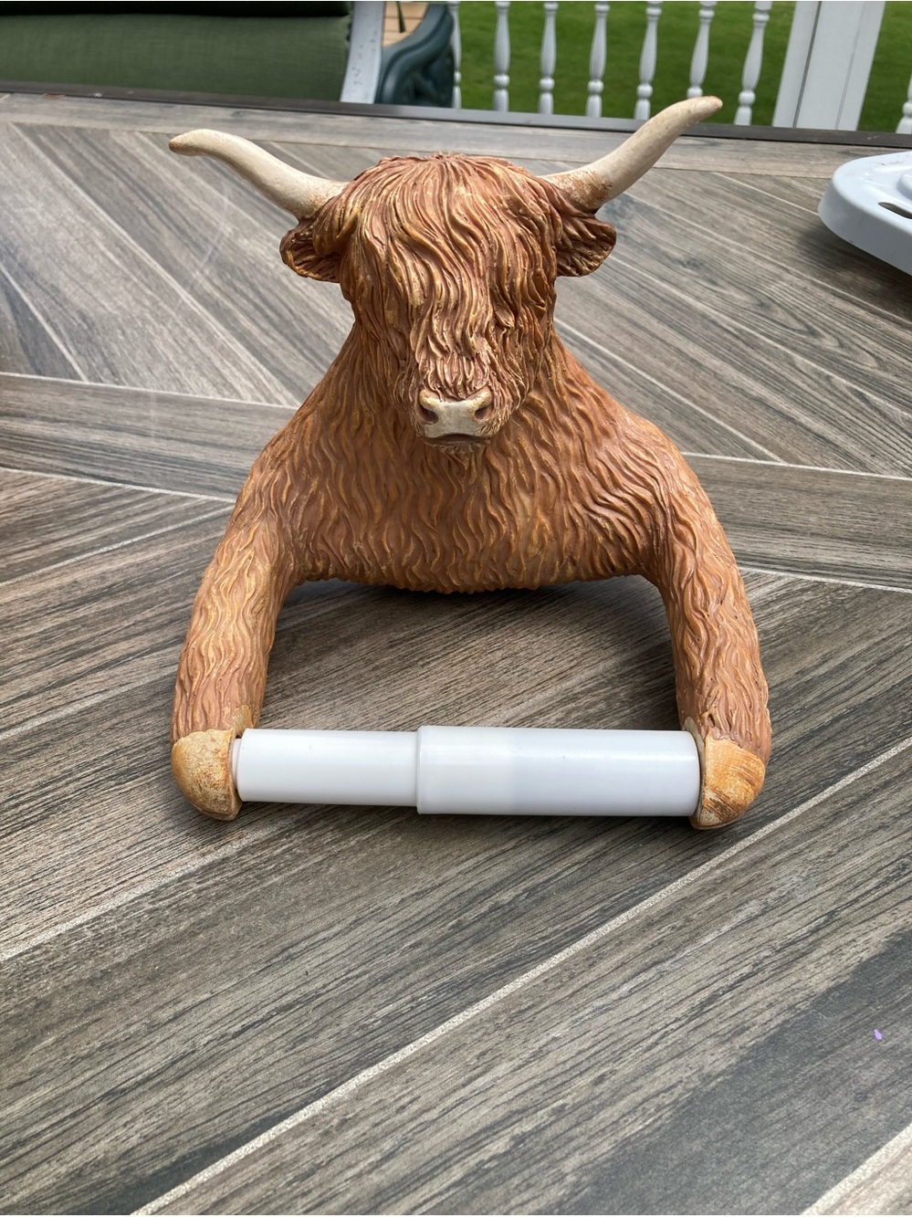 Hobby Lobby Brown Highland Cow Toilet Paper Holder